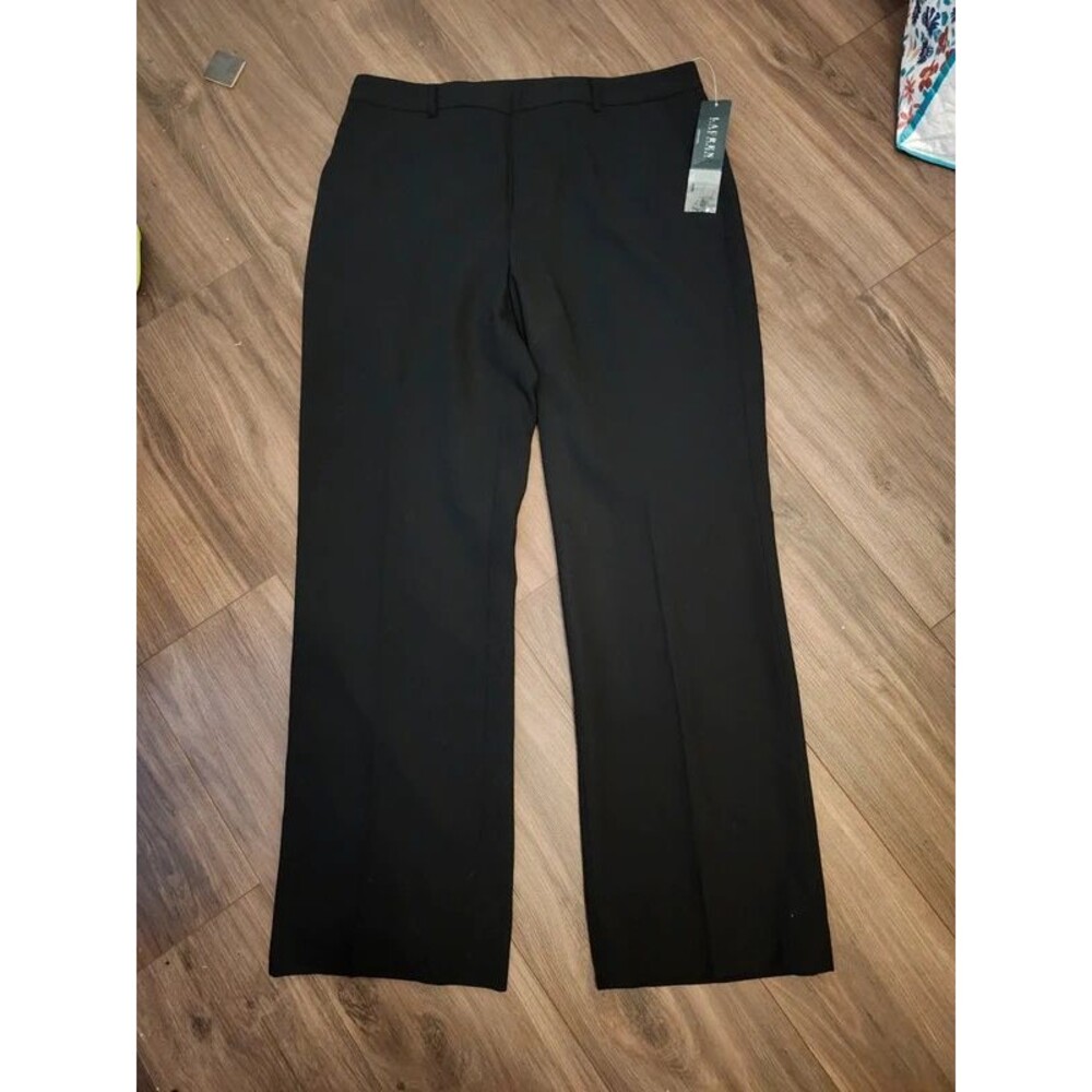 NWT Lauren Ralph Lauren Black Dress Pants Women's Size 16 Workwear Trousers